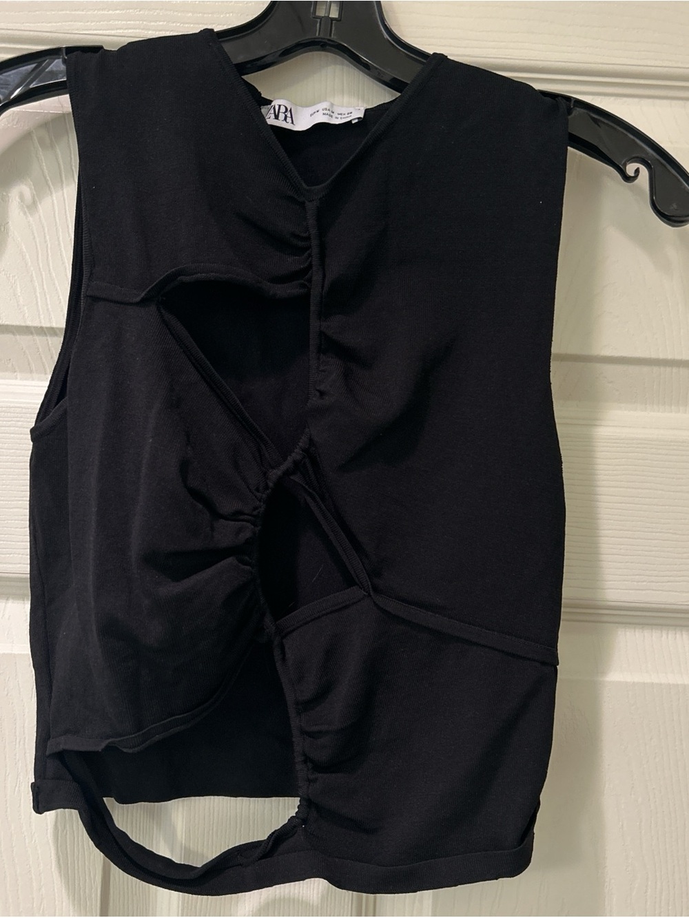 ZARA Black Twist Detail Cutout Sleeveless Top